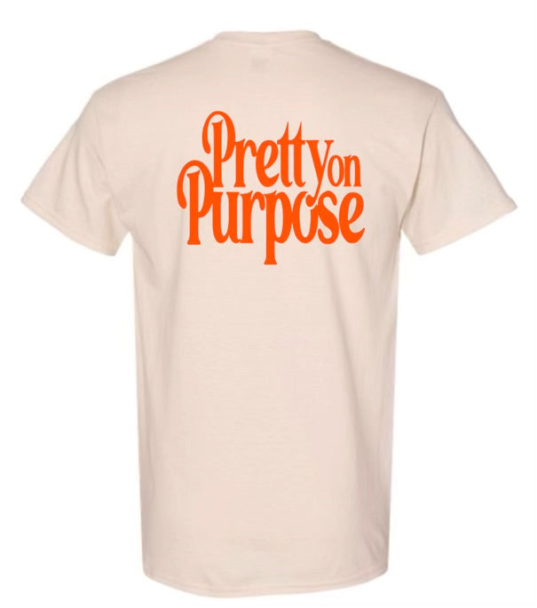 “LOGO” TEE (CREAM / ORANGE)
