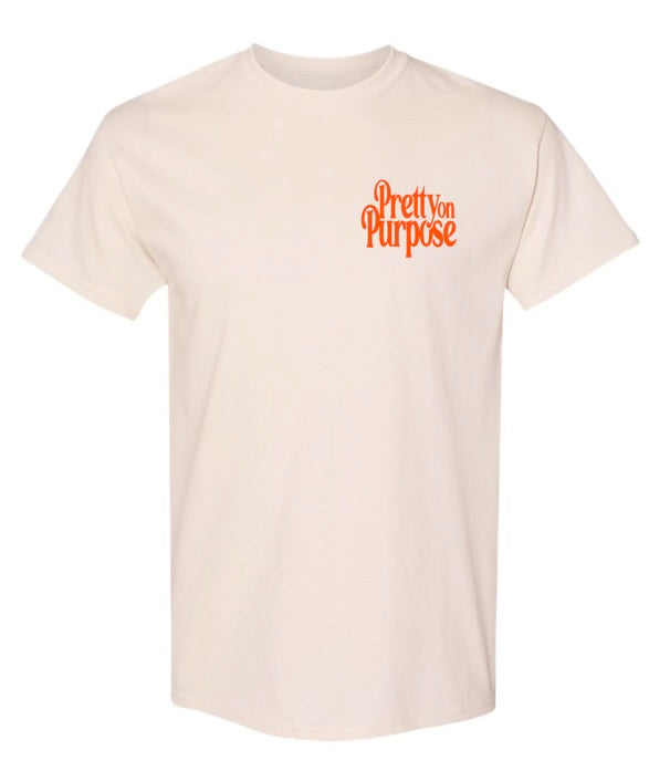 “LOGO” TEE (CREAM / ORANGE)