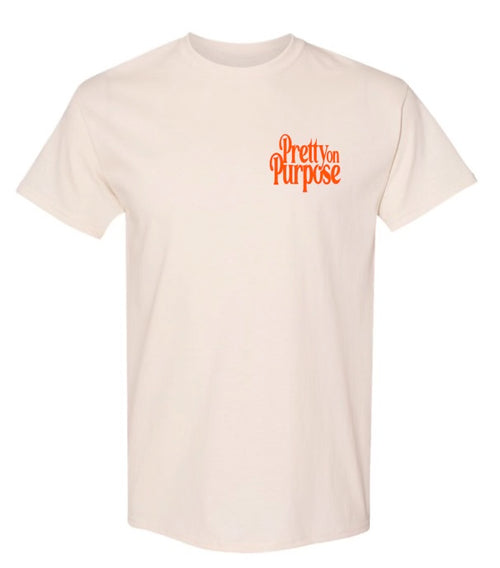 “LOGO” TEE (CREAM / ORANGE)