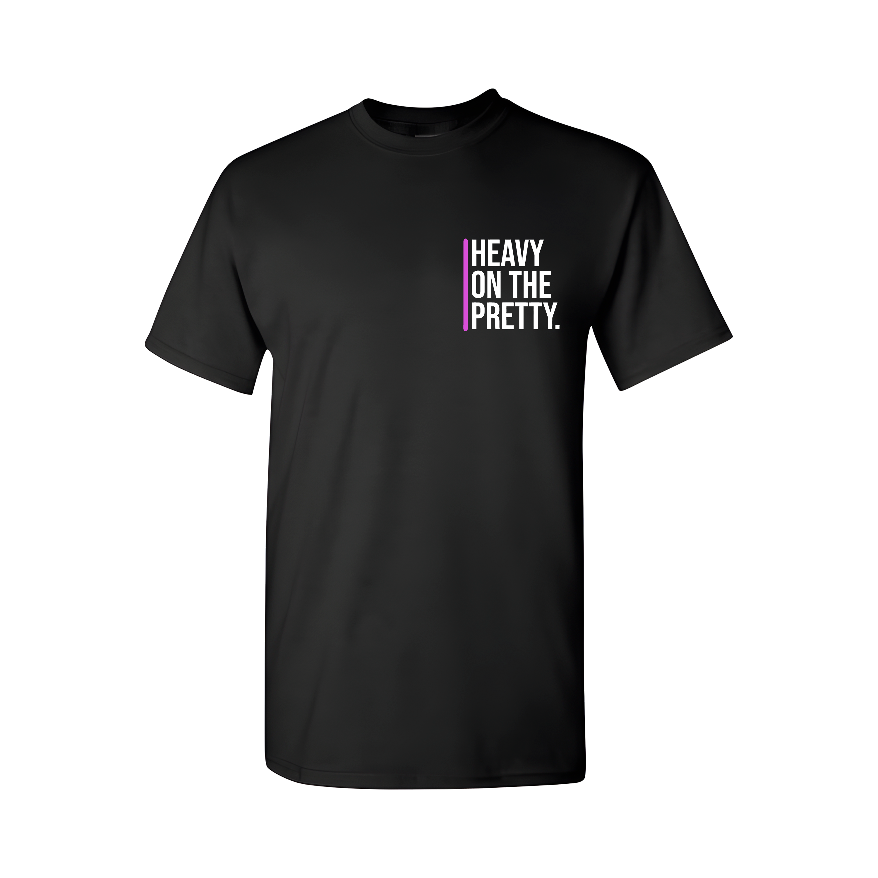 “HEAVY ON THE PRETTY” TEE (BLACK / WHITE)