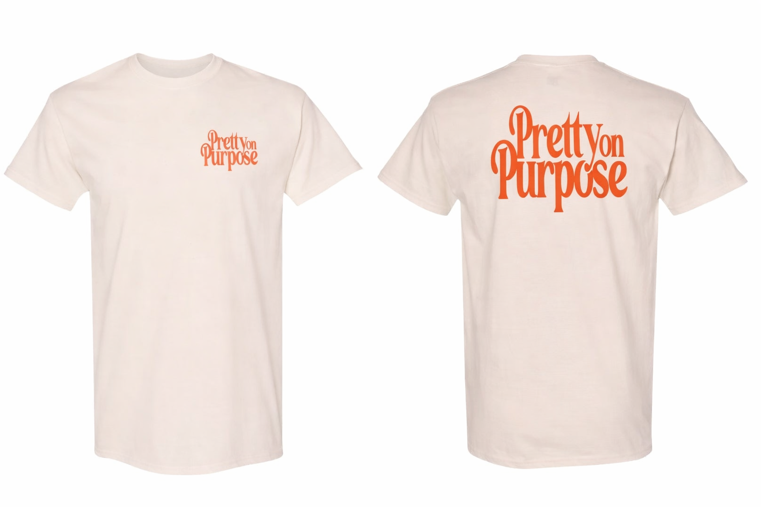 “LOGO” TEE (CREAM / ORANGE)